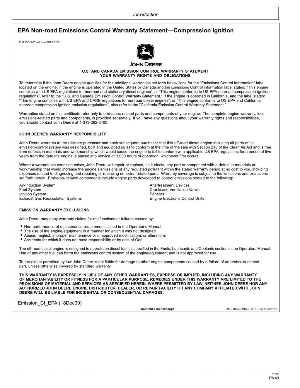 MANUAL DEL OPERADOR DE LA EXCAVADORA JONH DEERE 470 P