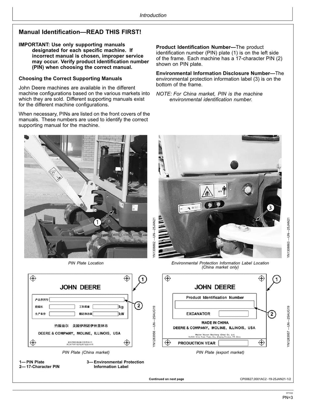 MANUAL DEL OPERADOR DE LA EXCAVADORA JONH DEERE E18ZS