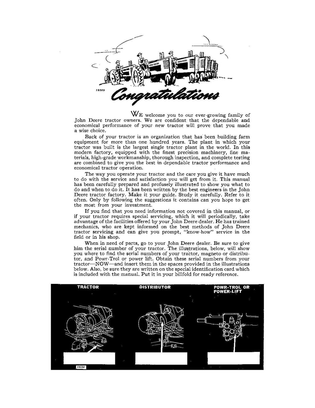 MANUAL DEL OPERADOR DEL TRACTOR JOHN DEERE 648000-