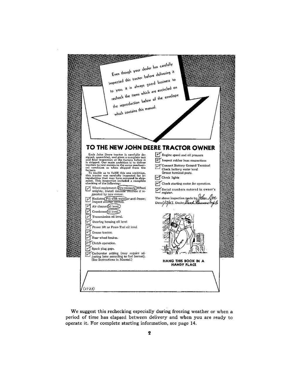 MANUAL DEL OPERADOR DEL TRACTOR JOHN DEERE 648000-