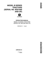 MANUAL DEL OPERADOR DEL TRACTOR JOHN DEERE B B201001-