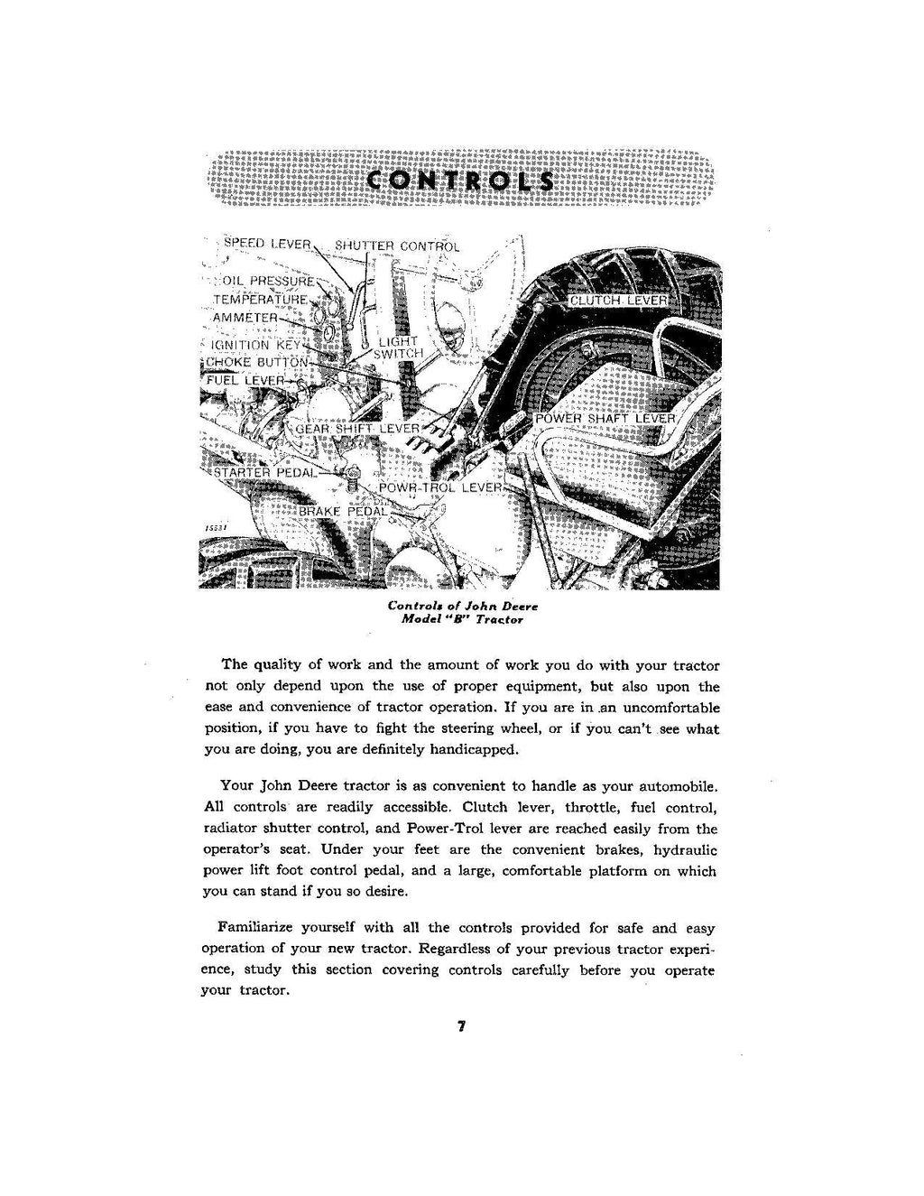 MANUAL DEL OPERADOR DEL TRACTOR JOHN DEERE B B201001-