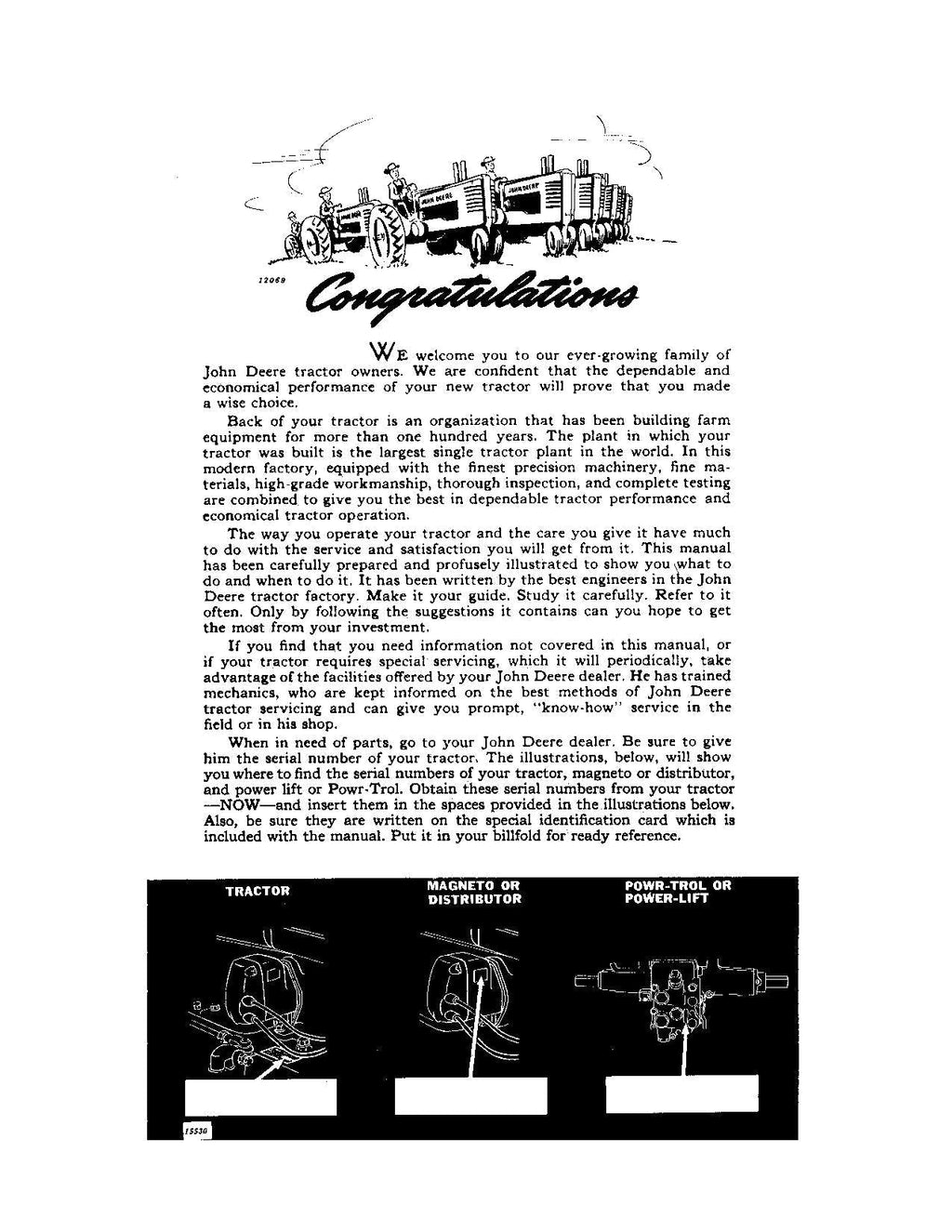 MANUAL DEL OPERADOR DEL TRACTOR JOHN DEERE B B201001-