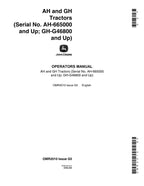 MANUAL DEL OPERADOR DEL TRACTOR JOHN DEERE AH GH