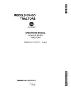 JOHN DEERE BR BO TRACTOR OPERATORS MANUAL