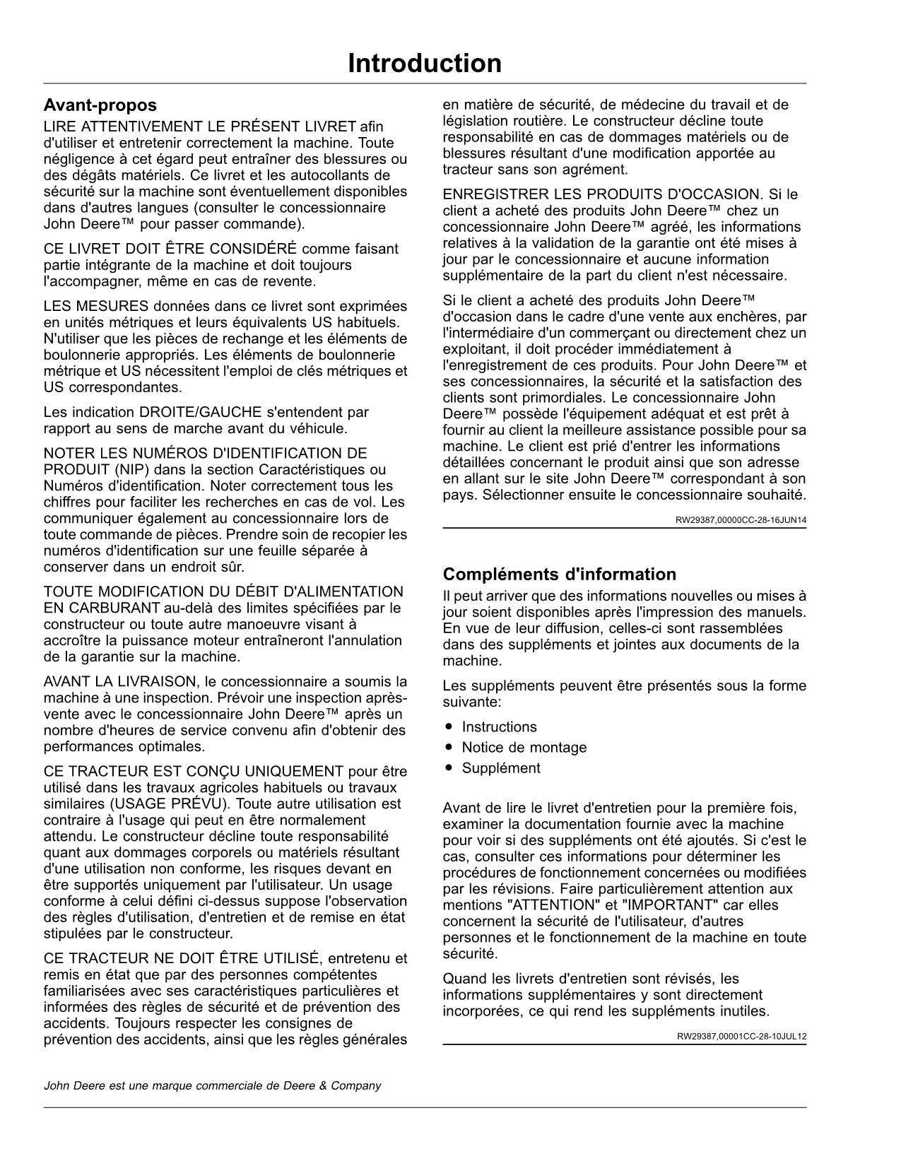 MANUAL DEL OPERADOR DEL TRACTOR JOHN DEERE 9370R 9420R 9470R 9520R 9570R 9620R (FRANCÉS)