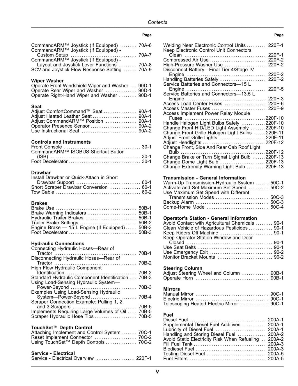 JOHN DEERE 9470RX 9520RX 9570RX TRACTOR OPERATORS MANUAL 804001-