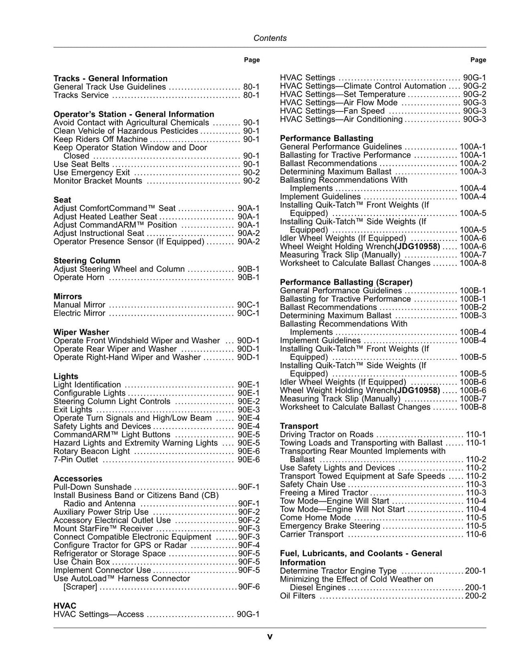 MANUAL DEL OPERADOR DEL TRACTOR JOHN DEERE 9470RT 9520RT 9570RT 920001-