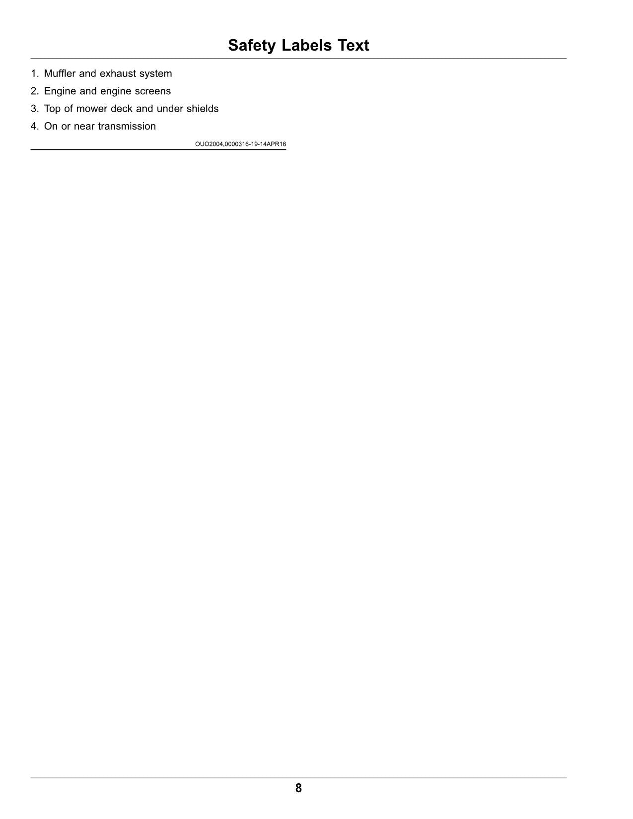 MANUAL DEL OPERADOR DEL TRACTOR JOHN DEERE X350R 050001-
