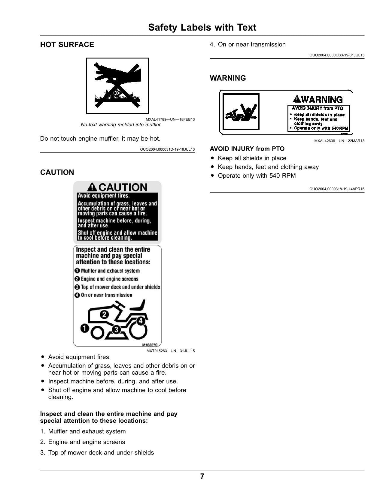 MANUAL DEL OPERADOR DEL TRACTOR JOHN DEERE X750 X754 X758 SER 070001-080000