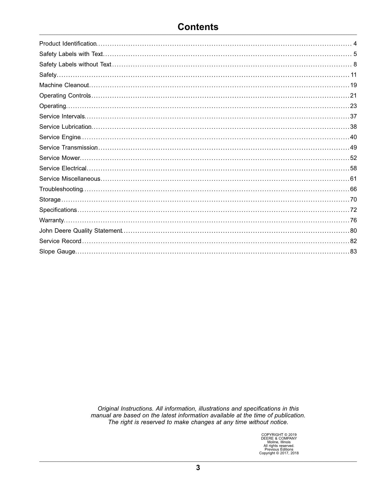 MANUAL DEL OPERADOR DEL TRACTOR JOHN DEERE X570 X580 X584 X590 Norteamérica