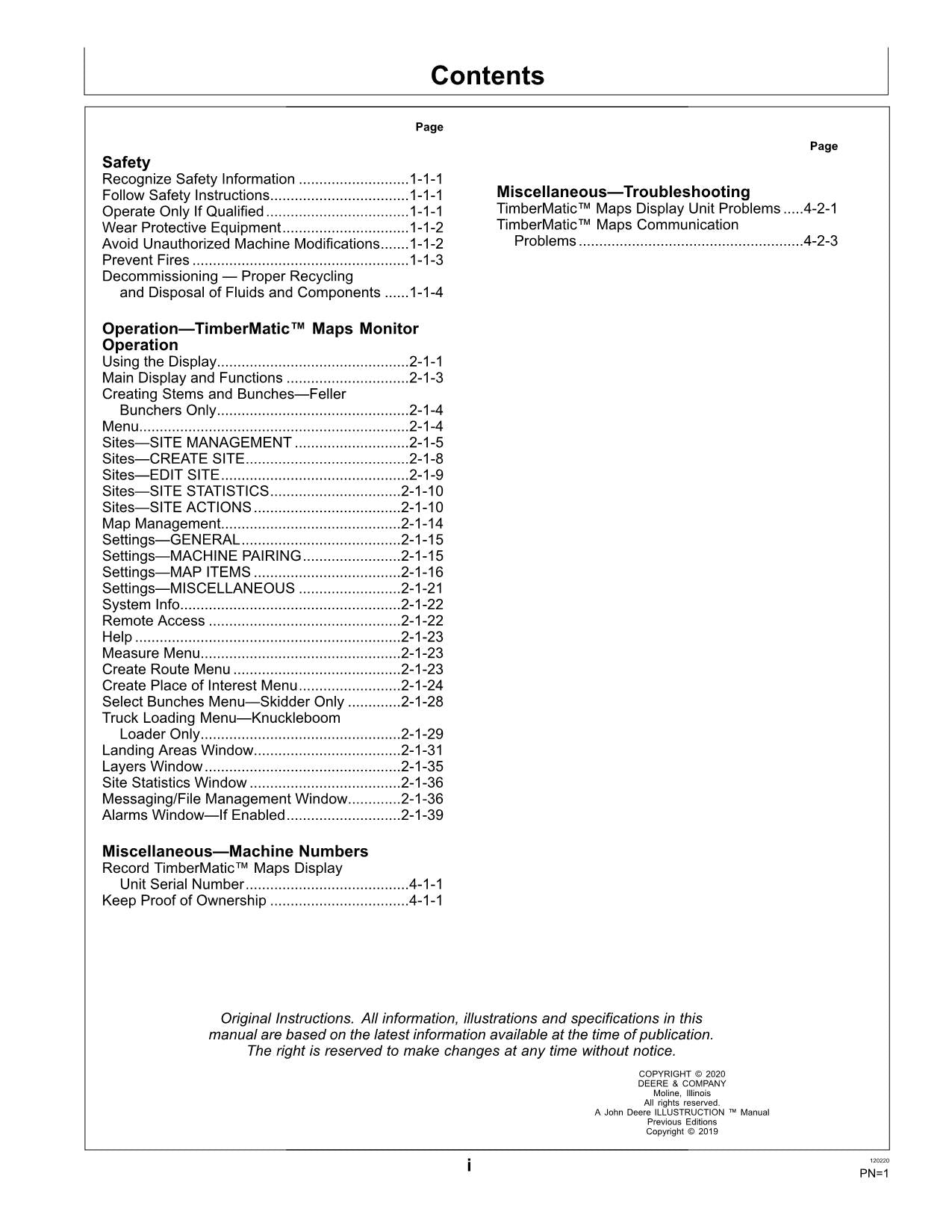 MAPAS TIMBERMATIC DE JOHN DEERE TODOS LOS MODELOS SKIDDER MANUAL DEL OPERADOR
