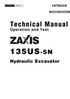 HITACHI ZAXIS135US-5N EXCAVATOR OPERATION TEST SERVICE MANUAL