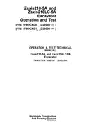 HITACHI ZAXIS210-5A ZAXIS210LC-5A EXCAVATOR OPERATION TEST SERVICE MANUAL