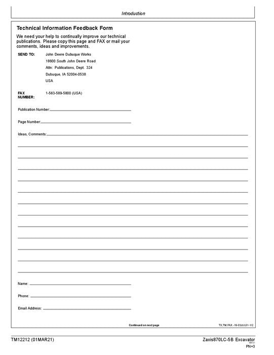 HITACHI ZAXIS870LC-5B EXCAVATOR OPERATION TEST SERVICE MANUAL