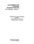 HITACHI ZAXIS345USLC-6N EXCAVATOR OPERATION TEST SERVICE MANUAL