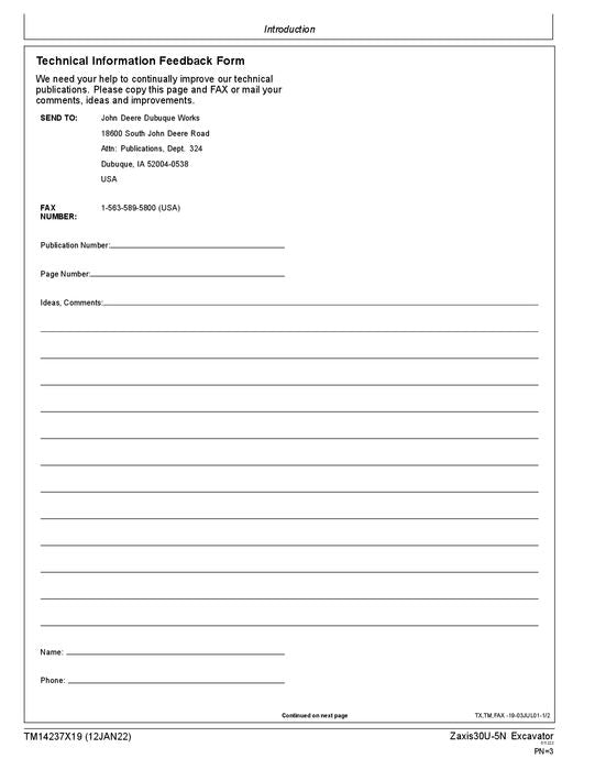 HITACHI ZAXIS30U-5N EXCAVATOR OPERATION TEST SERVICE MANUAL