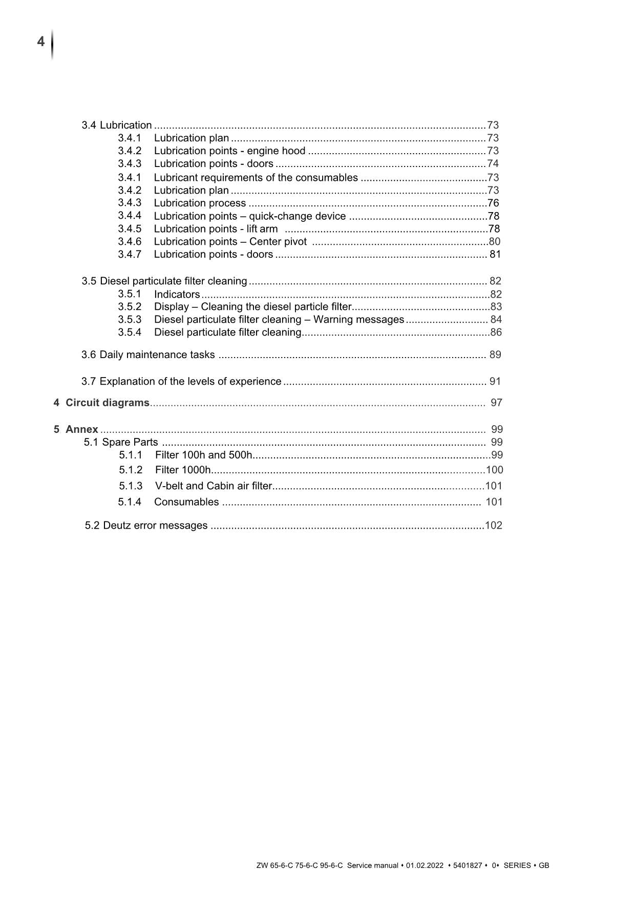 Hitachi ZW65-6C ZW75-6C ZW95-6C Wheel Loader Service Manual +Schematics