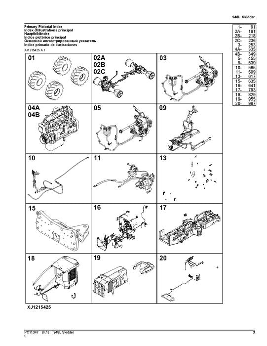CATÁLOGO DE PIEZAS DEL SKIDDER JOHN DEERE 948L MANUAL N.° 2