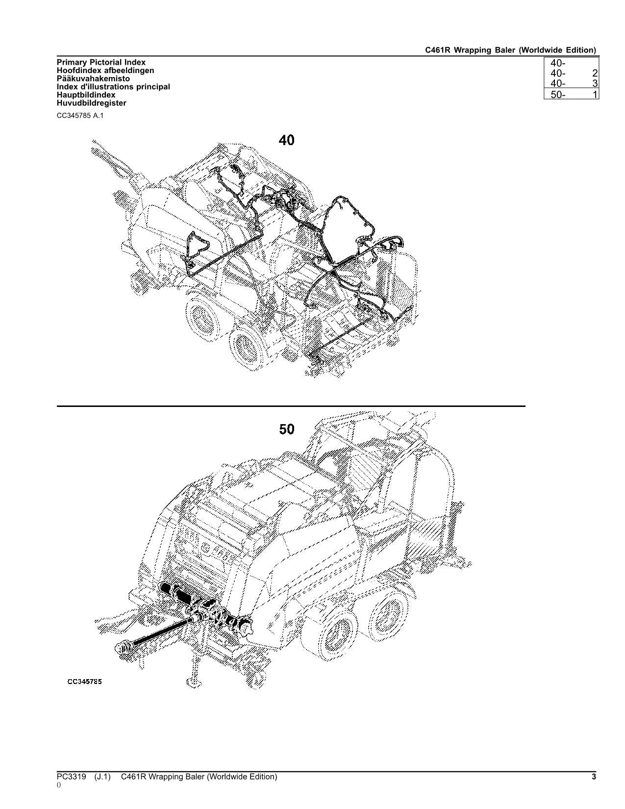 MANUAL DEL CATÁLOGO DE PIEZAS DE LA EMPACADORA ENVOLTORA JOHN DEERE C461R