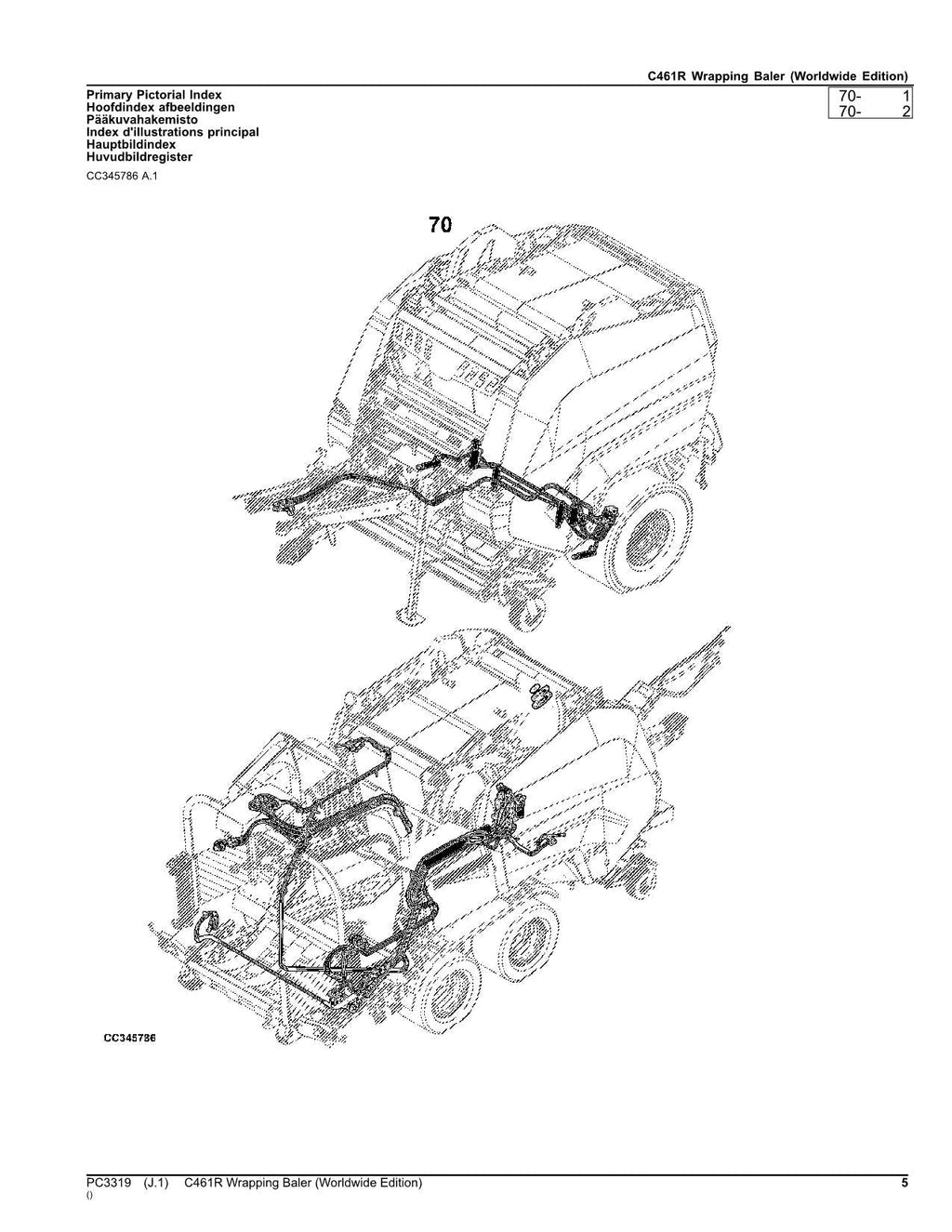 MANUAL DEL CATÁLOGO DE PIEZAS DE LA EMPACADORA ENVOLTORA JOHN DEERE C461R