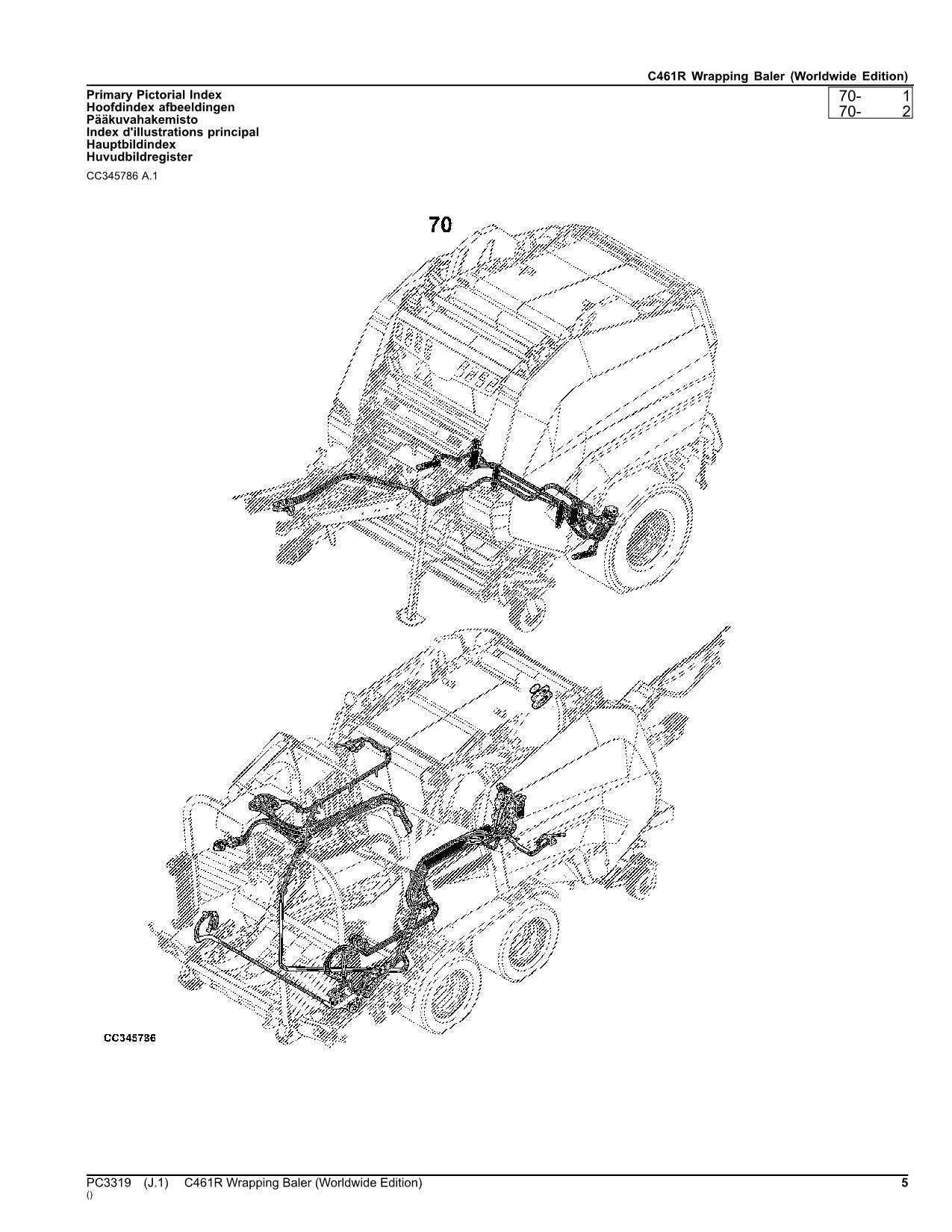 MANUAL DEL CATÁLOGO DE PIEZAS DE LA EMPACADORA ENVOLTORA JOHN DEERE C461R