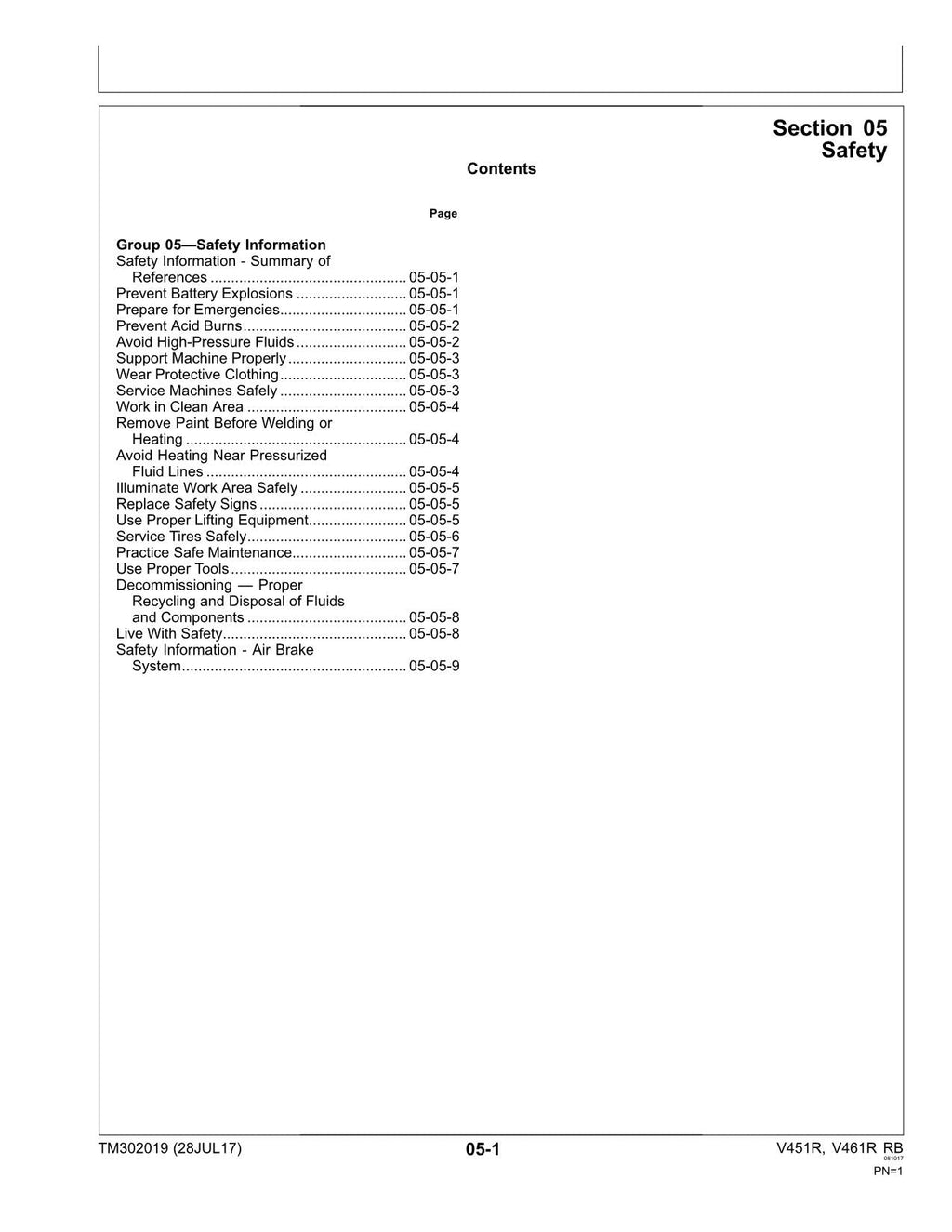 MANUAL TÉCNICO DE REPARACIÓN Y SERVICIO DE EMPACADORAS JOHN DEERE V451R V461R TM302019