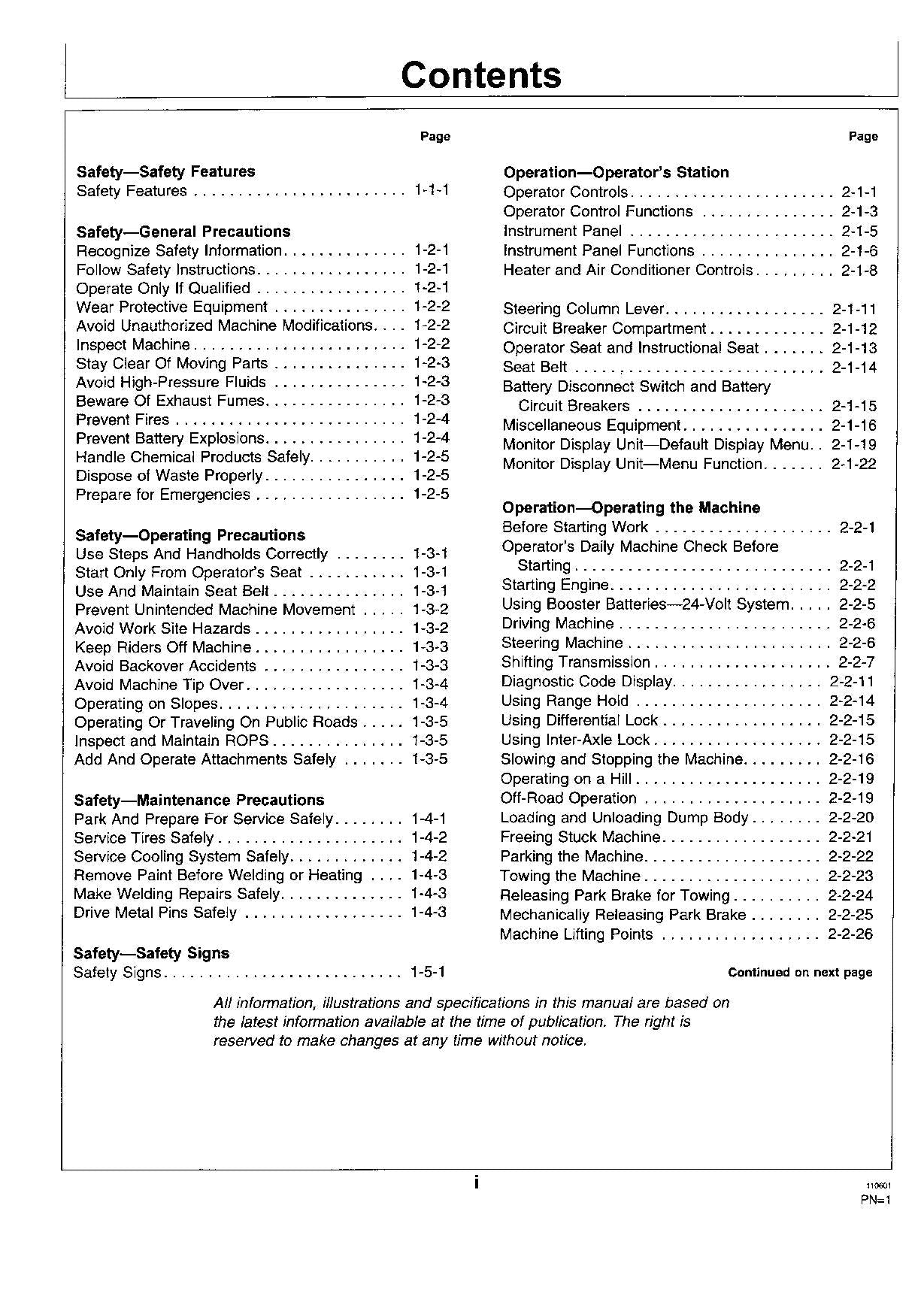 HITACHI AH350 AH400D DUMP TRUCK MAINTENANCE OPERATORS MANUAL