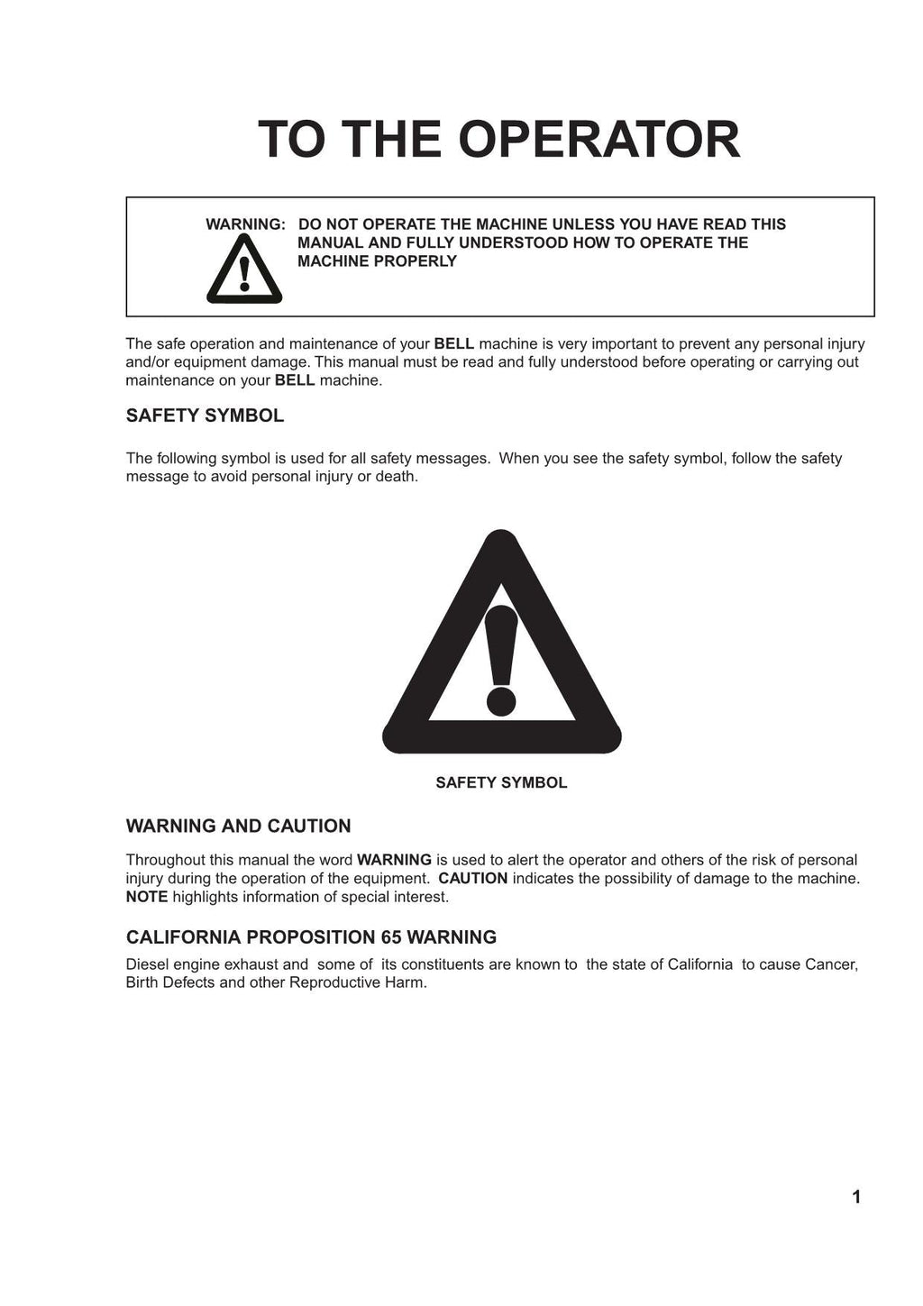 MANUAL DEL OPERADOR DE MANTENIMIENTO DEL CAMIÓN VOLQUETE JOHN DEERE BELL B40B N.° 3