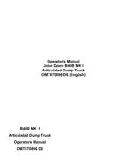 MANUAL DEL OPERADOR DE MANTENIMIENTO DEL CAMIÓN VOLQUETE JOHN DEERE BELL B40B N.° 3
