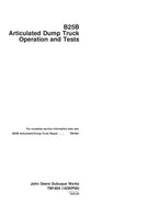 MANUAL TÉCNICO DE SERVICIO Y PRUEBA DE OPERACIÓN DEL CAMIÓN VOLQUETE JOHN DEERE BELL B25B TM1850