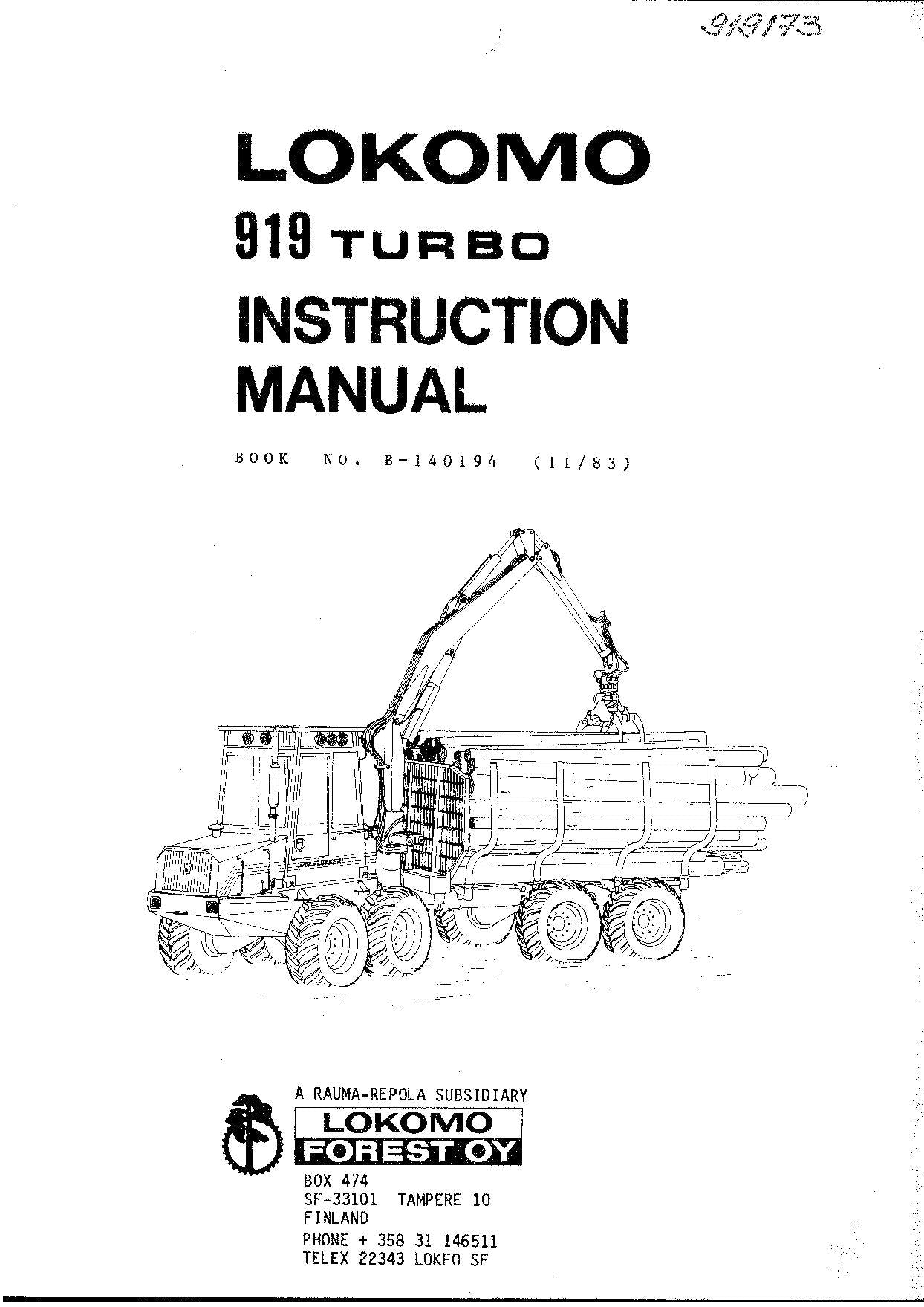 MANUAL DEL OPERADOR DEL AUTOCARGADOR JOHN DEERE 919