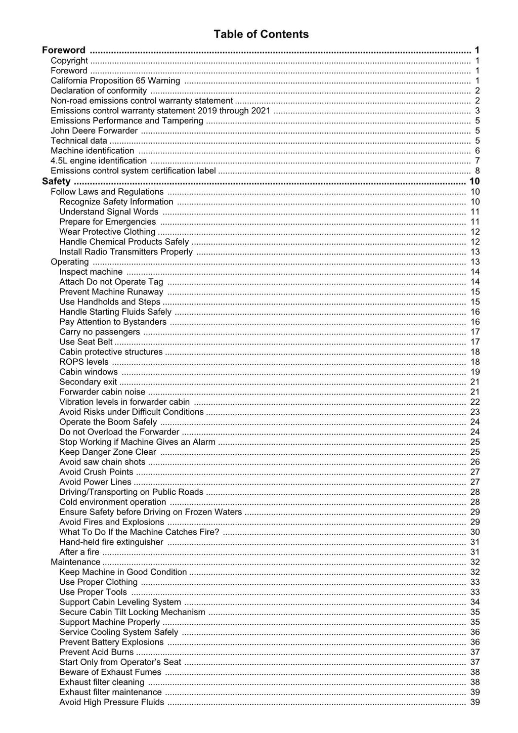 MANUAL DEL OPERADOR DEL AUTOCARGADOR JOHN DEERE 910G 1010G N.° 2