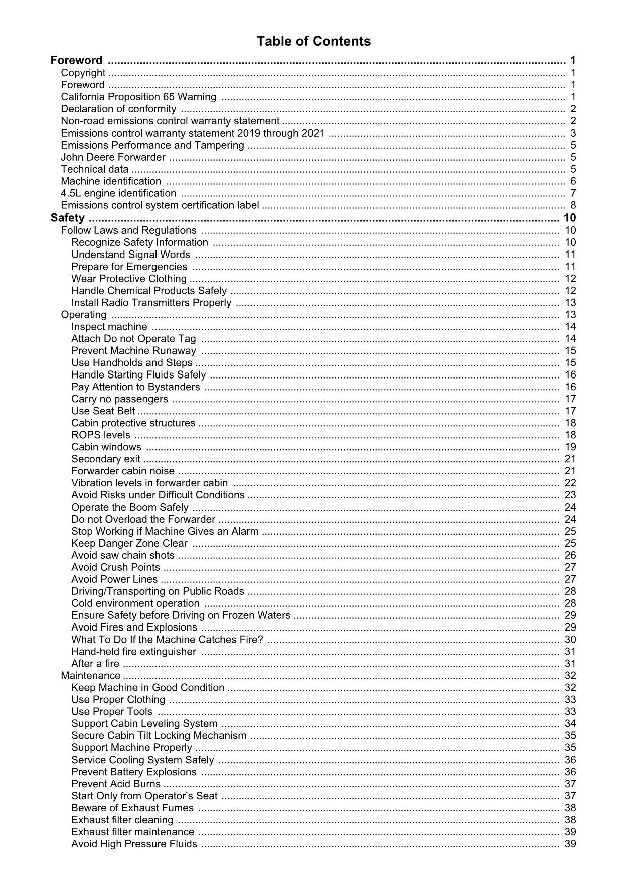MANUAL DEL OPERADOR DEL AUTOCARGADOR JOHN DEERE 910G 1010G N.° 2