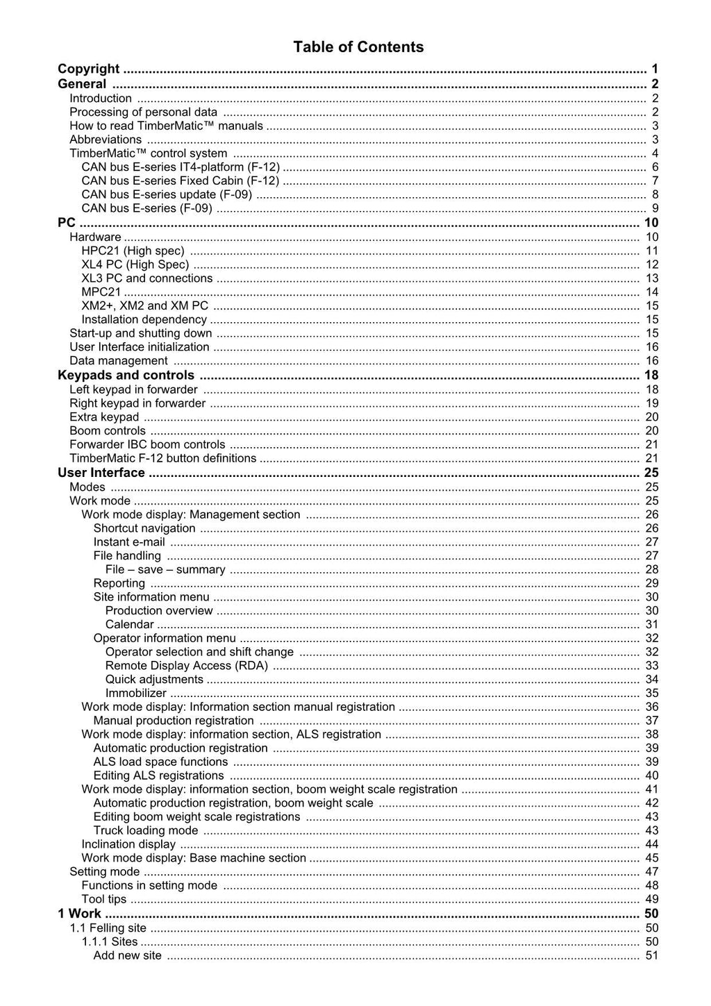 Manual del operador del autocargador John Deere Timbermatic F-09 1010E 1110E 1210E 1510E