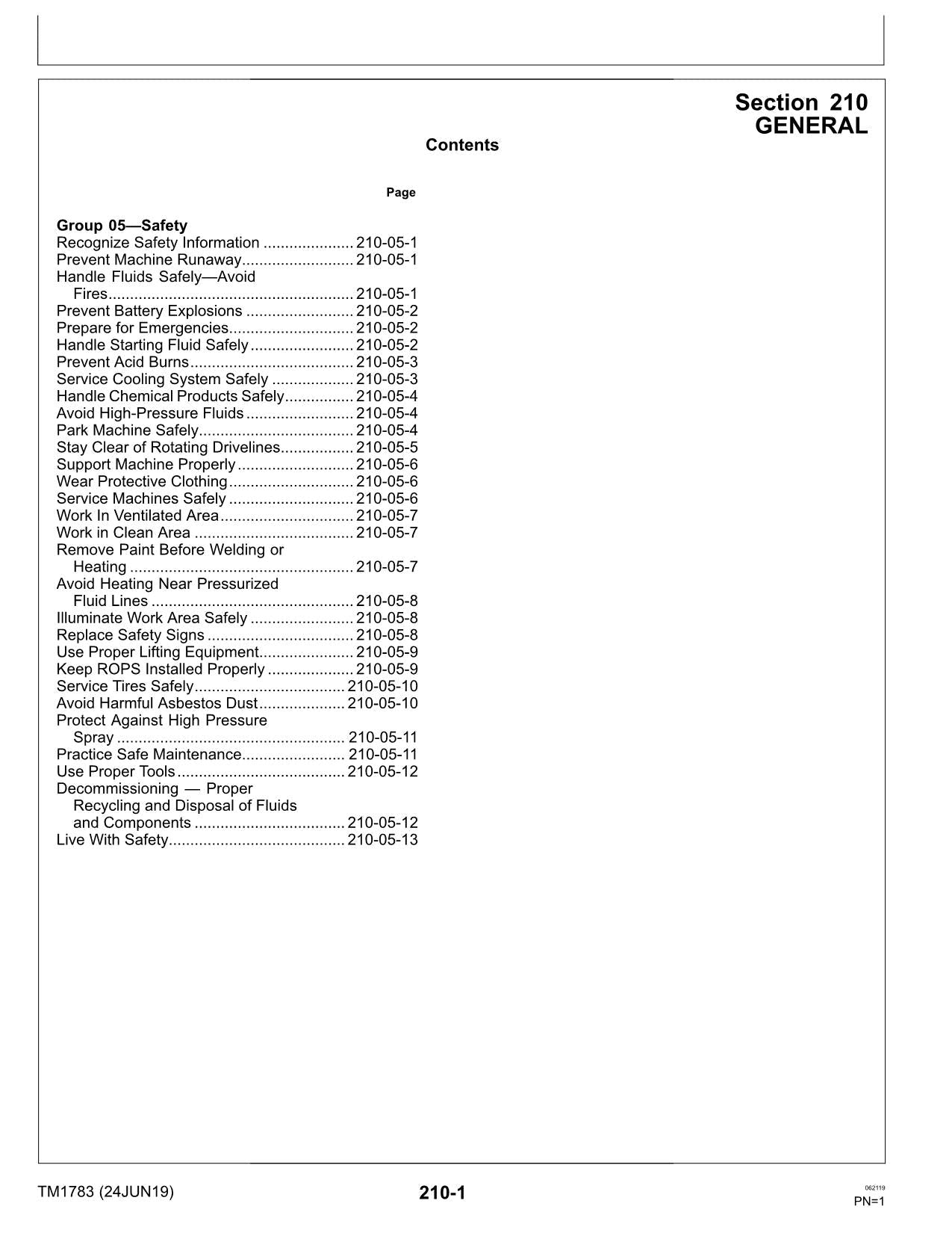 JOHN DEERE 9300T 9400T TRACTOR OPERATION TEST MANUAL TM1783