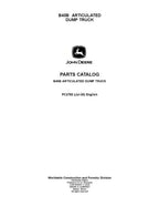 MANUAL DEL CATÁLOGO DE PIEZAS DEL CAMIÓN VOLQUETE JOHN DEERE BELL B40B