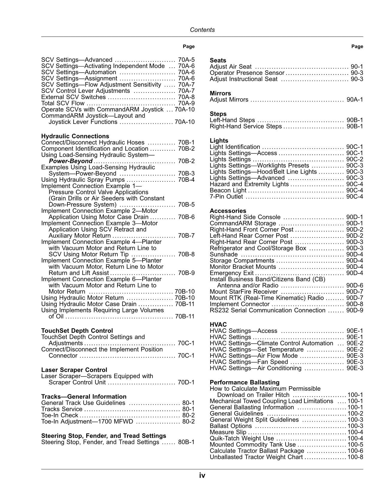 MANUAL DEL OPERADOR DEL TRACTOR JOHN DEERE 8RX 410 310 370 340 N.° 5
