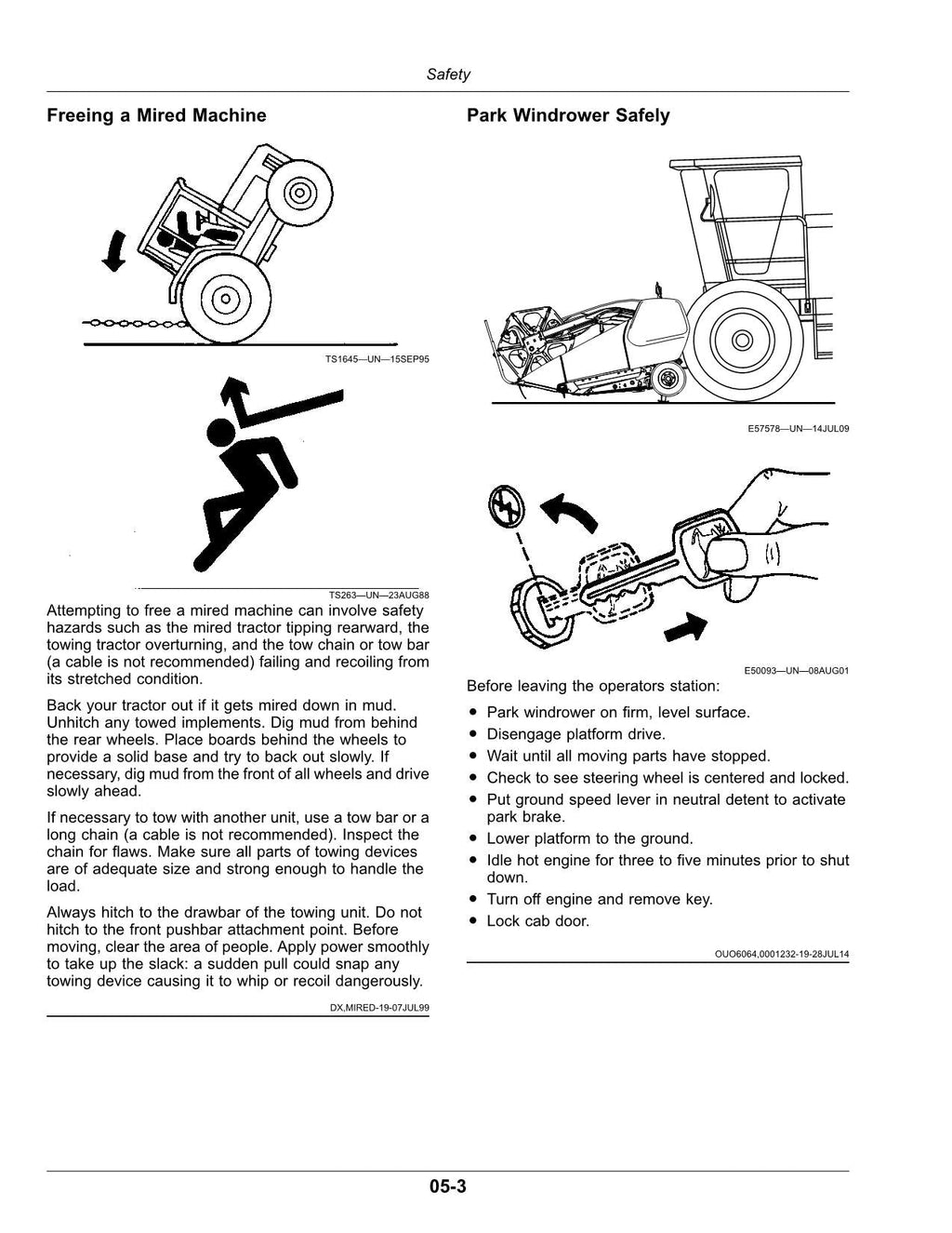 MANUAL DEL OPERADOR DE LA HILERADORA JOHN DEERE W150 N.° 1
