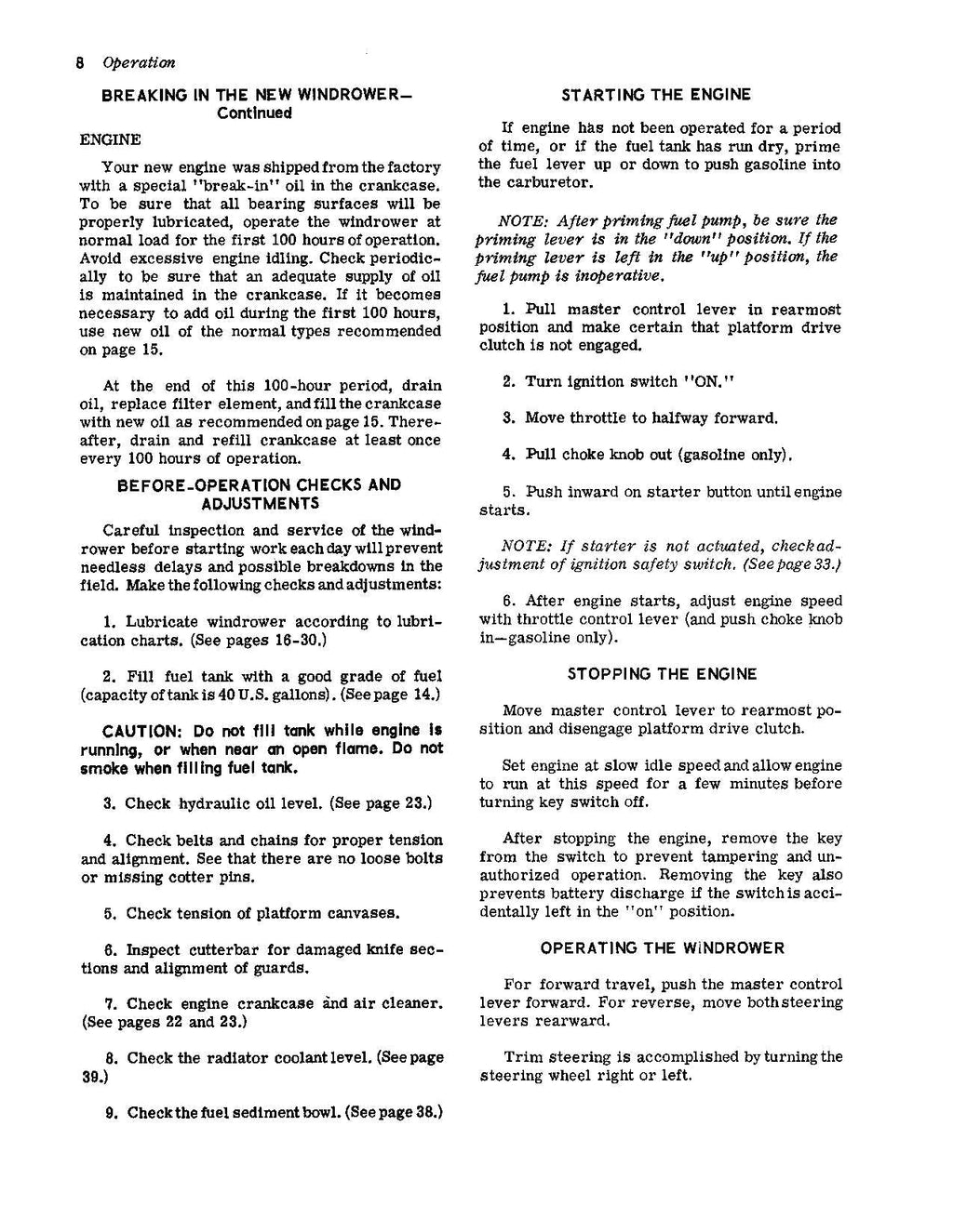 MANUAL DEL OPERADOR DE LA HILERADORA JOHN DEERE 880 N.° 2
