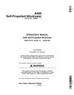 MANUAL DEL OPERADOR DE LA HILERADORA JOHN DEERE A400 N.° 2