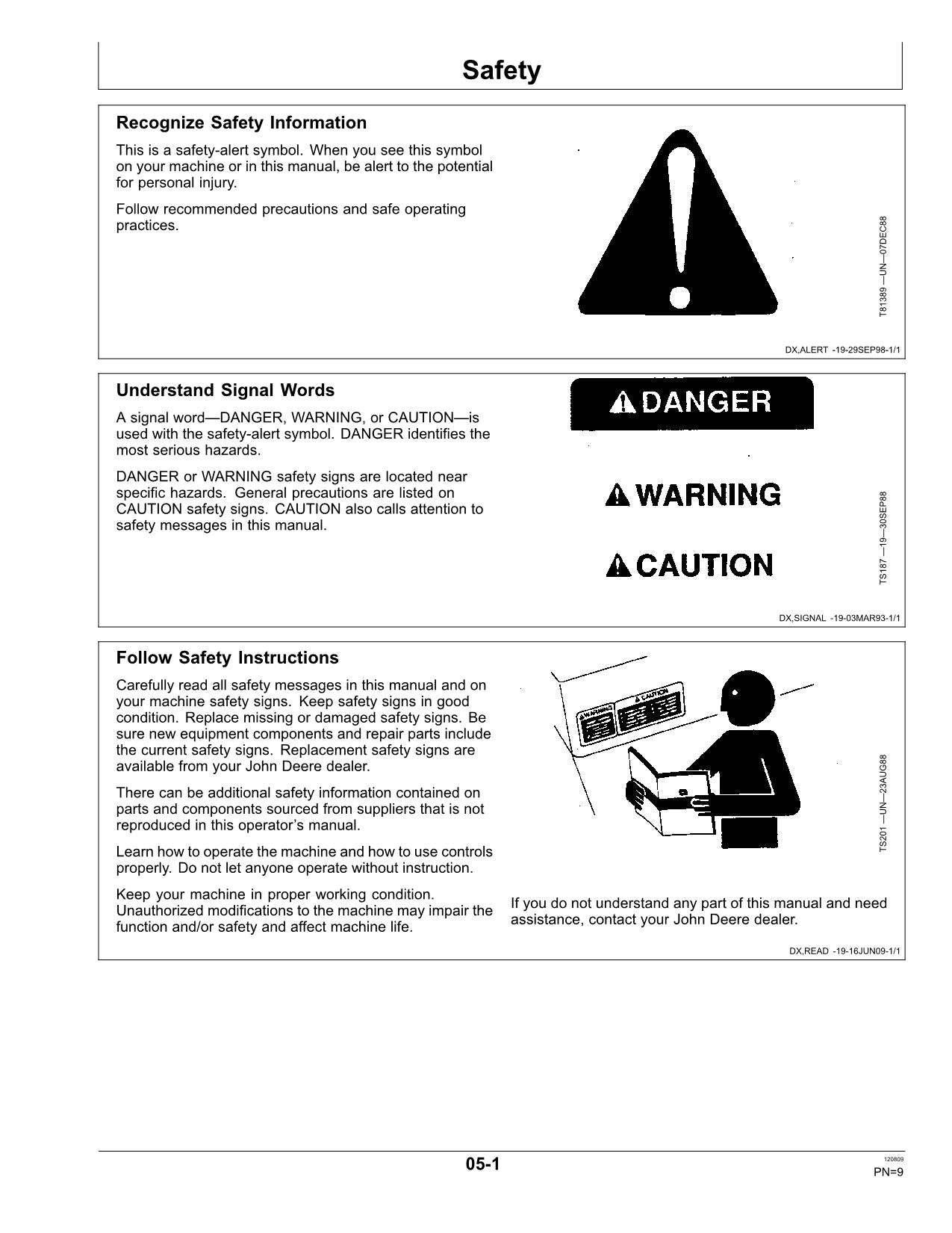 MANUAL DEL OPERADOR DE LA HILERADORA JOHN DEERE A400 N.° 2