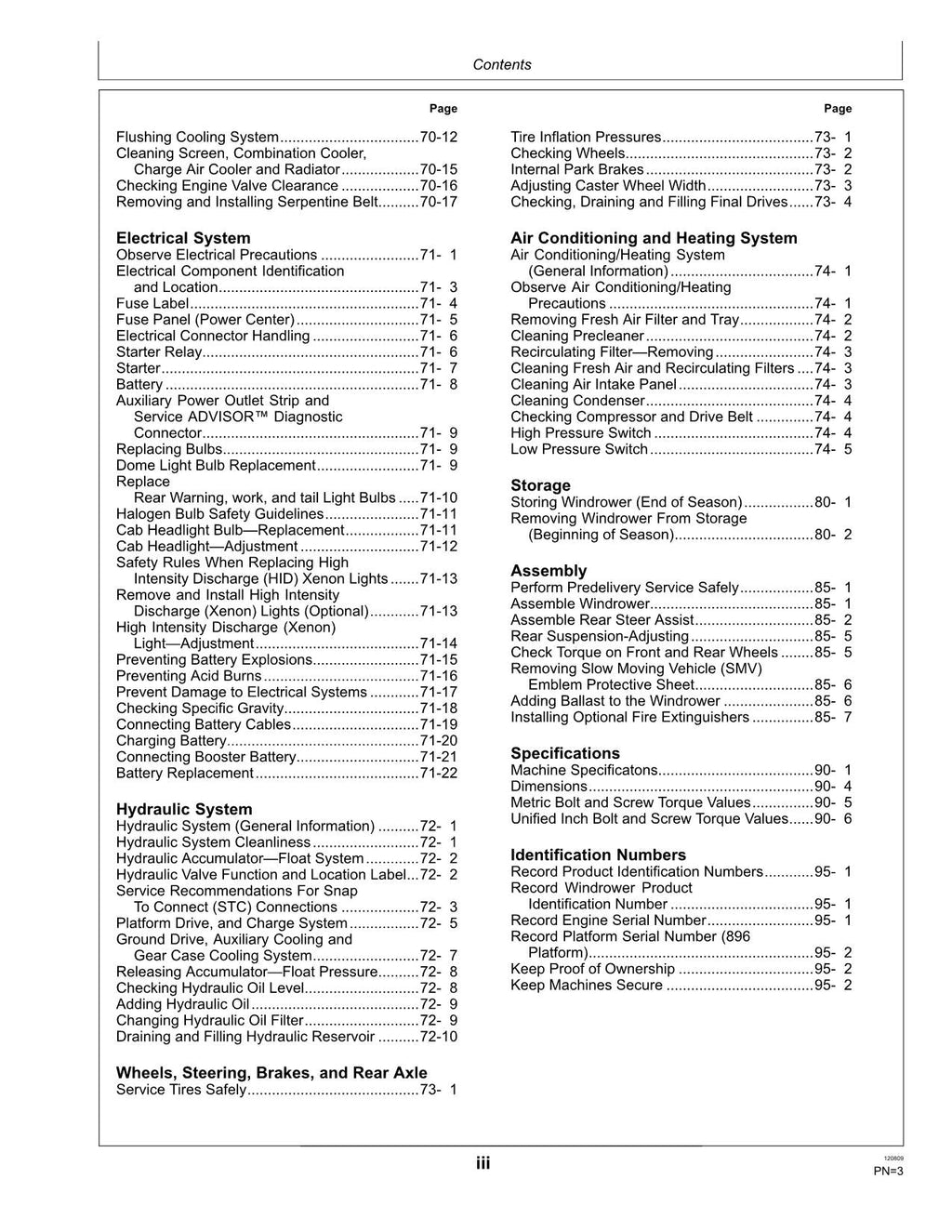 MANUAL DEL OPERADOR DE LA HILERADORA JOHN DEERE A400 N.° 2