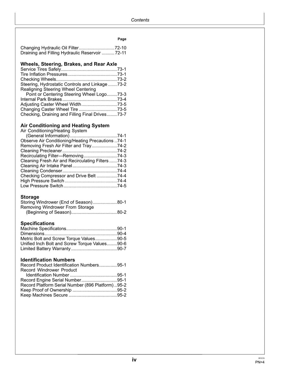 MANUAL DEL OPERADOR DE LA HILERADORA JOHN DEERE A400 N.° 3