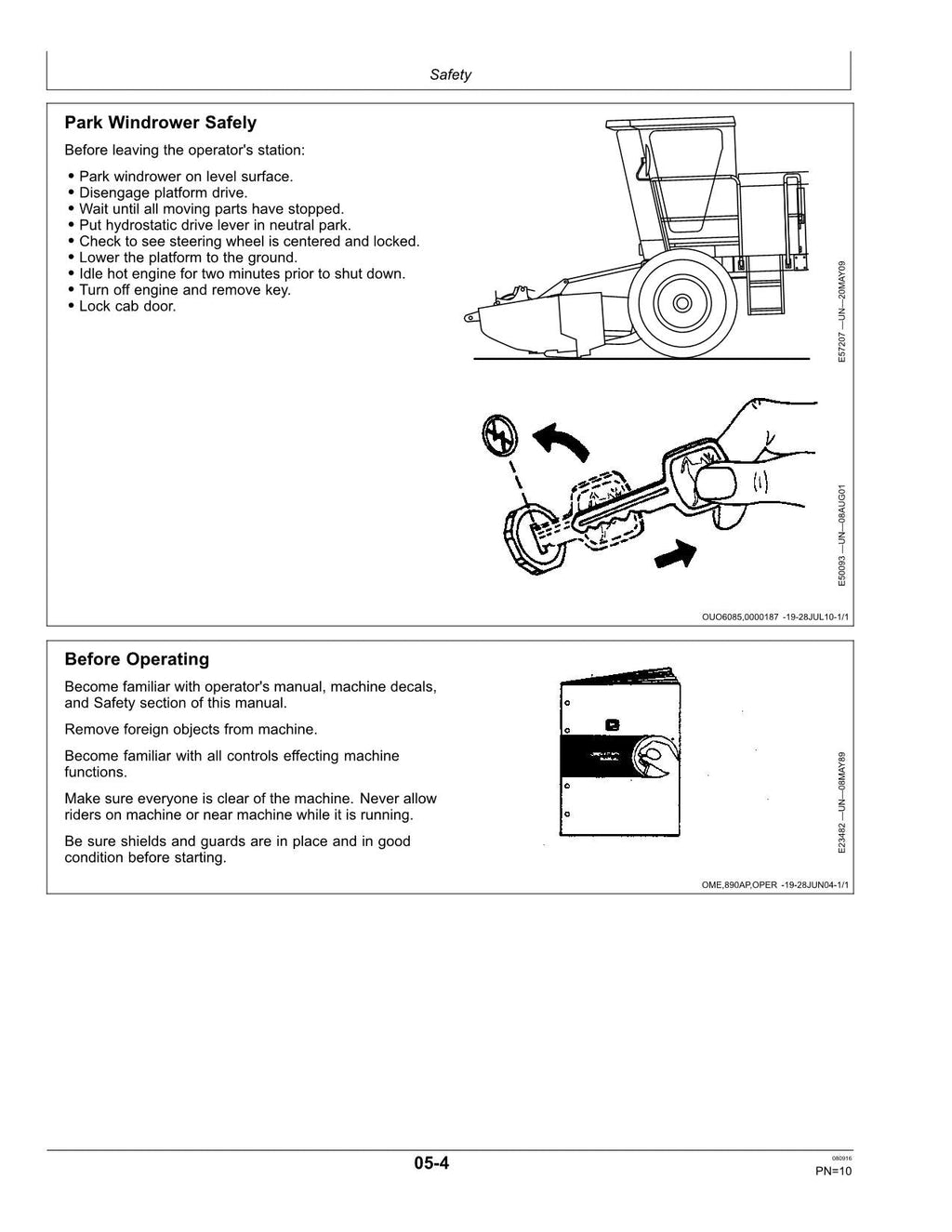 MANUAL DEL OPERADOR DE LA HILERADORA JOHN DEERE A400 N.° 4
