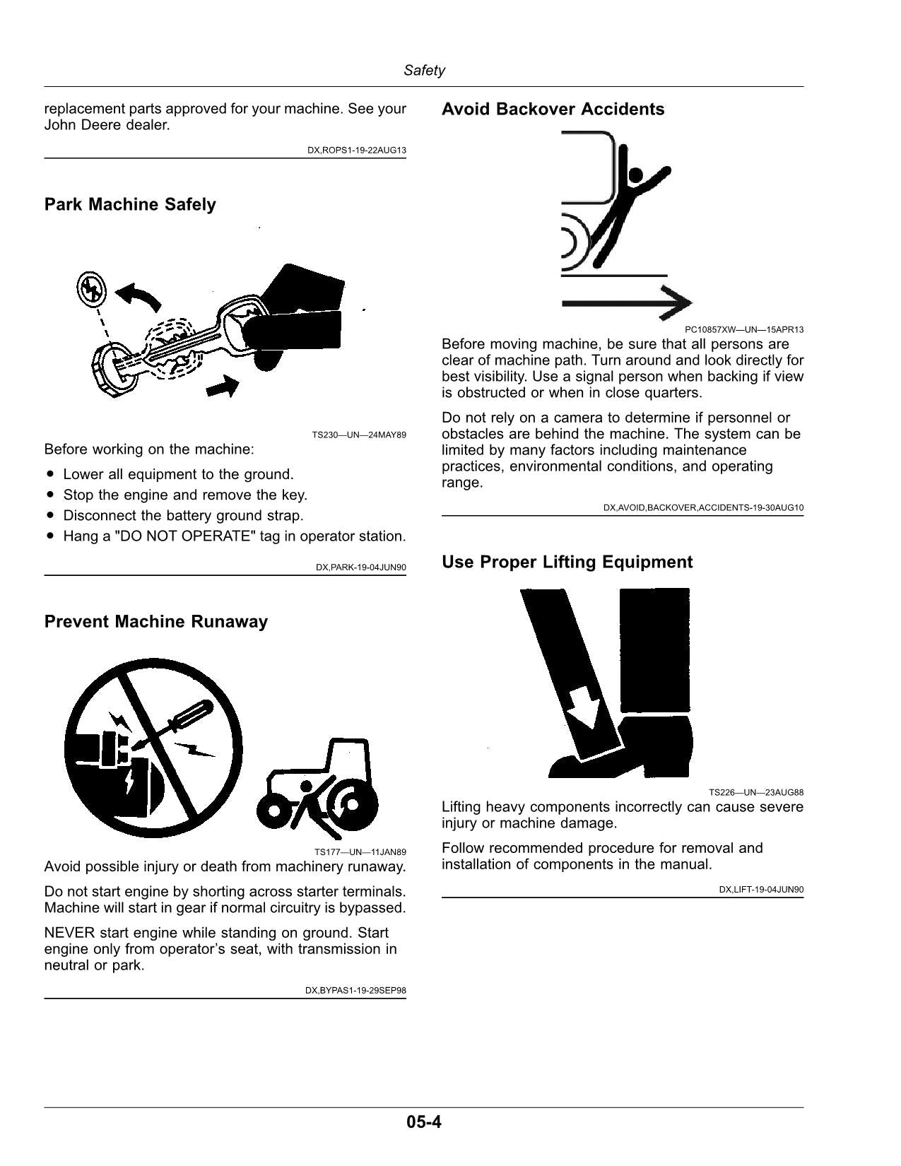 MANUAL DEL OPERADOR DE LA HILERADORA JOHN DEERE W155 N.° 1