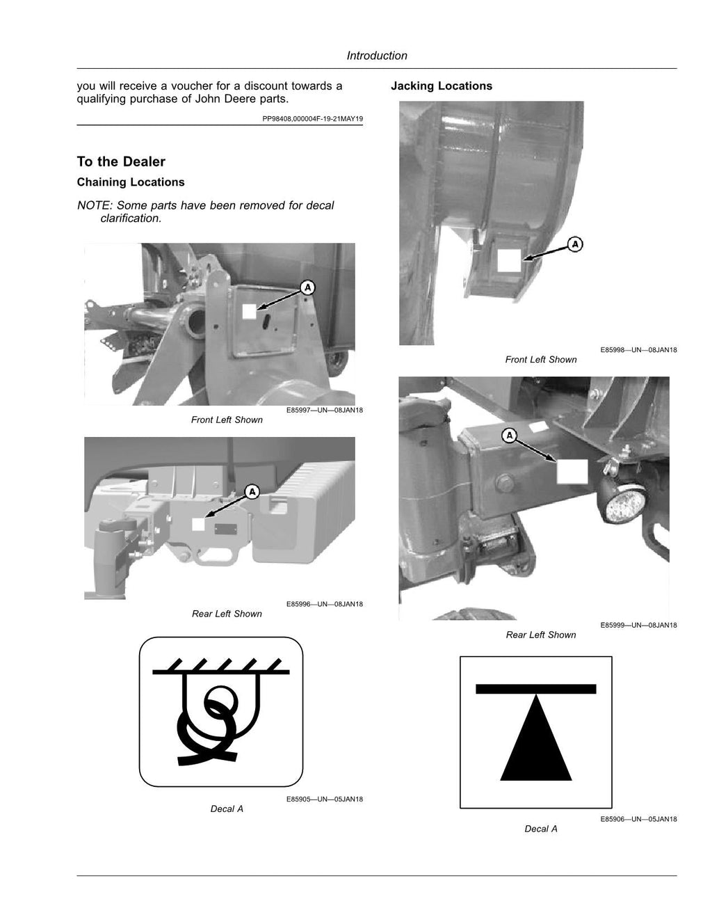 MANUAL DEL OPERADOR DE LA HILERADORA JOHN DEERE W235 N.° 4
