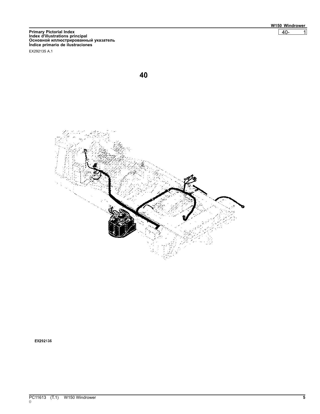 MANUAL DEL CATÁLOGO DE PIEZAS DE LA HILERADORA JOHN DEERE W150