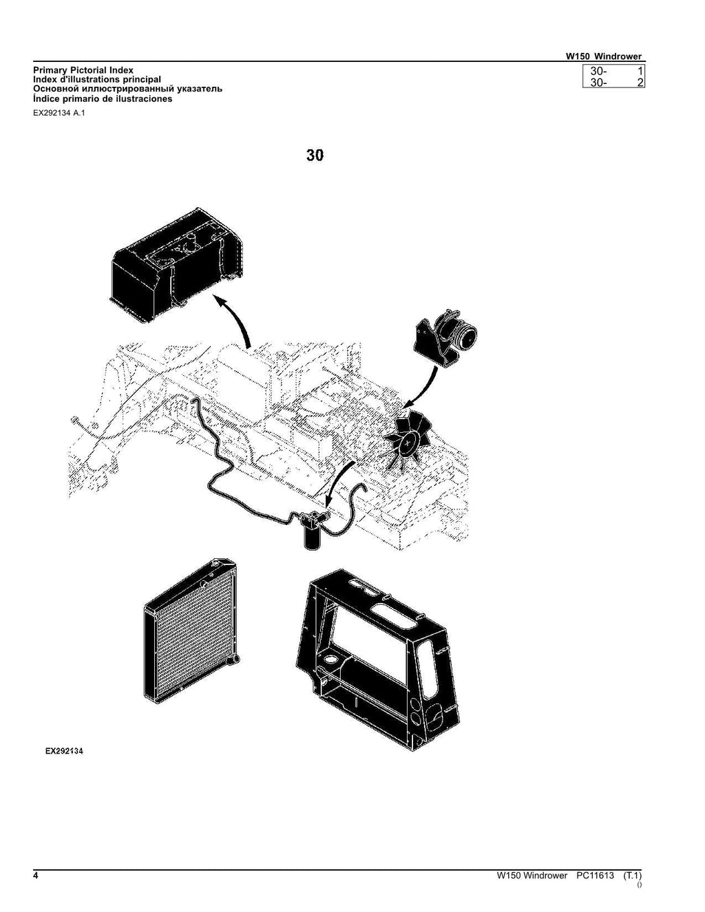 MANUAL DEL CATÁLOGO DE PIEZAS DE LA HILERADORA JOHN DEERE W150