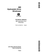 MANUAL TÉCNICO DE REPARACIÓN Y SERVICIO DE LA HILERA JOHN DEERE 880 TM1013